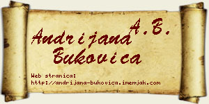 Andrijana Bukovica vizit kartica